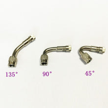 Load image into Gallery viewer, DSYCAR 1Pc 45/90/135 Degree Oblique Tire Tyre Copper Nickel Plated Stem Extension Adaptor Suitable Automobile Motorcycle Bicycle