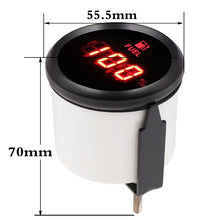 Load image into Gallery viewer, Digital Car 52mm fuel level gauge 0-190ohm for Motorcycle Automobile Auto accessories marine yacht 9V 32V red backlight