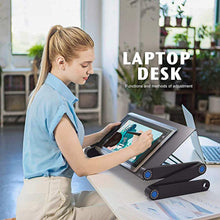 Load image into Gallery viewer, Dormitory Artifact Aluminum Alloy Notebook Bed Folding Lazy Office Bookshelf Books Computer Desk Professional