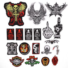 Load image into Gallery viewer, Embroidered patches Skull Sew On Fabric Badge DIY Apparel Accessories