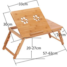 Load image into Gallery viewer, Ergonomics Adjustable Laptop Desk Bamboo Table Foldable Breakfast Serving Bed Tray Cozy On Sale Computer Desk Russia Stock Table