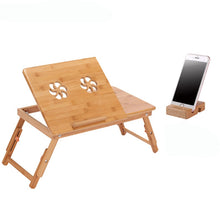 Load image into Gallery viewer, Ergonomics Adjustable Laptop Desk Bamboo Table Foldable Breakfast Serving Bed Tray Cozy On Sale Computer Desk Russia Stock Table