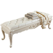 Load image into Gallery viewer, European bed stool simple modern solid wood sofa bed front stool bedroom wear shoe bed couch bench shoes bench