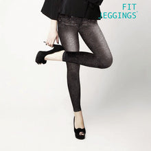 Load image into Gallery viewer, Fitjeggings Denim-Print Leggings