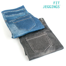 Load image into Gallery viewer, Fitjeggings Denim-Print Leggings