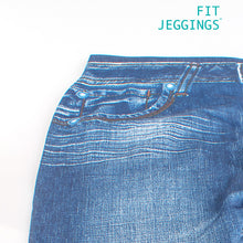 Load image into Gallery viewer, Fitjeggings Denim-Print Leggings
