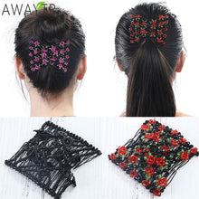 Load image into Gallery viewer, Fashion Professional Hair Comb Ladies Magic Beads Elasticity Double Bead String Clamp Stretchy Acces Valentine's Day p# Dropship