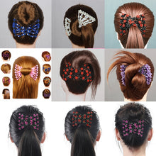 Load image into Gallery viewer, Fashion Professional Hair Comb Ladies Magic Beads Elasticity Double Bead String Clamp Stretchy Acces Valentine's Day p# Dropship