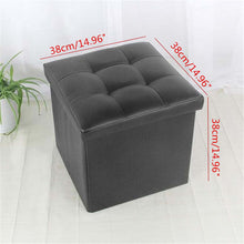 Load image into Gallery viewer, Foldable Leather Sofa Footstool Ottoman Folding Footrest Seat Lounge Storage Box