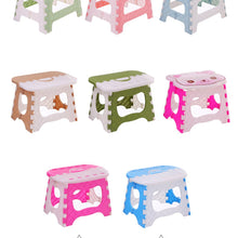 Load image into Gallery viewer, Folding Step Stool Lightweight Step Stool Mini Cartoon Safe Stool for Kitchen Bathroom Bedroom Kids or Adults