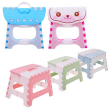 Load image into Gallery viewer, Folding Step Stool Lightweight Step Stool Mini Cartoon Safe Stool for Kitchen Bathroom Bedroom Kids or Adults