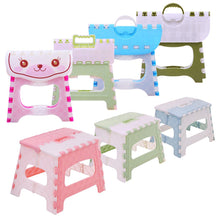 Load image into Gallery viewer, Folding Step Stool Lightweight Step Stool Mini Cartoon Safe Stool for Kitchen Bathroom Bedroom Kids or Adults