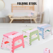 Load image into Gallery viewer, Folding Step Stool Lightweight Step Stool Mini Cartoon Safe Stool for Kitchen, Bathroom, Bedroom, Kids or Adults