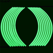 Load image into Gallery viewer, Free Shipping 16 Strips Car Styling Motorcycle Automobiles Wheel Tire Sticker On Car Rim Tape Car Sticker Parking Accessories