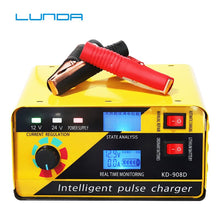 Load image into Gallery viewer, Full Automatic Car Battery Charger 12V 24V Intelligent Pulses Repair Car Lithium Battery Charger 400AH for Motorcycle Automobile