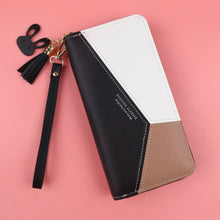 Load image into Gallery viewer, Geometric Wallets Women Luxury Brand Leather Zipper Coin Purses Tassel Design Long Wallet Female Money Credit Card Holder Clutch