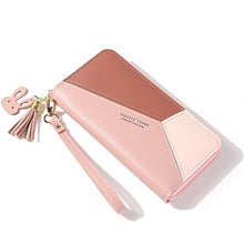 Load image into Gallery viewer, Geometric Wallets Women Luxury Brand Leather Zipper Coin Purses Tassel Design Long Wallet Female Money Credit Card Holder Clutch