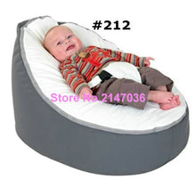 Load image into Gallery viewer, Grey with white seat infant Baby Bean Bag Snuggle Bed Portable Seat Nursery Rocker Without Filling
