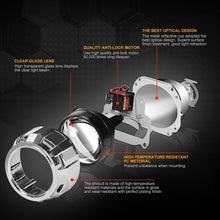 Load image into Gallery viewer, H1 LED Bulb 2.5 inch Mini LED Projector Len High Low Beam Fit H4 H7 Plug Socket H1 HID For Car Motorcycle Automobile Headlight