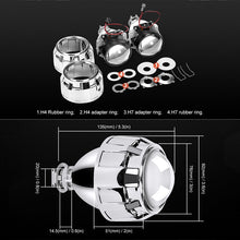 Load image into Gallery viewer, H1 LED Bulb 2.5 inch Mini LED Projector Len High Low Beam Fit H4 H7 Plug Socket H1 HID For Car Motorcycle Automobile Headlight