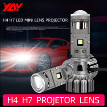 Load image into Gallery viewer, H4 H7 LED Bulb Mini Lens Projector Motorcycle/car LED Conversion Kit Automobiles Hi/Lo Beam LED Headlight Bulbs 12V   White