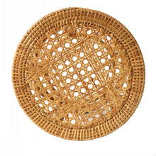 Load image into Gallery viewer, Hand woven low stool rattan bamboo stool children's low retro simple household round stool for shoes stool