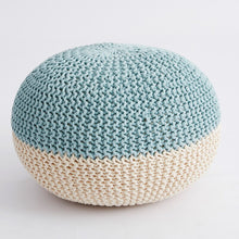 Load image into Gallery viewer, Handmade &amp; Hand Stitched Modern Knitted Pouf Ottoman Footrest Stool Chair Floor Cushion Seat Footstool Home Decorative Seating