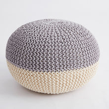 Load image into Gallery viewer, Handmade &amp; Hand Stitched Modern Knitted Pouf Ottoman Footrest Stool Chair Floor Cushion Seat Footstool Home Decorative Seating