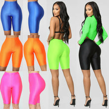 Load image into Gallery viewer, High Waist Sports Shorts Women Biker Shorts Summer Skinny Fitness Solid Bodycon Cycling Bottoms