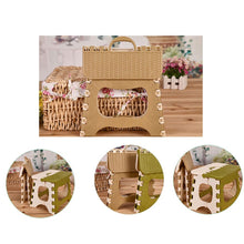 Load image into Gallery viewer, Home Kitchen Indoor Multifunctional Portable Folding Comfortable Stool Space Saving Plastic Chair Easy Storage