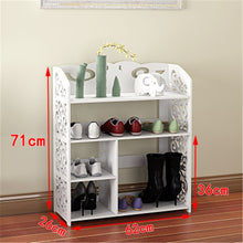 Load image into Gallery viewer, Household European Hollow Living Room Shoe Rack Dust Rack Fashion Multi-layer Assembly Shoe Door White Variety Storage Shelf