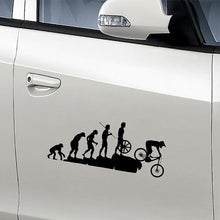 Load image into Gallery viewer, Human Evolution Car Stickers Waterproof Vinyl Decals Black/Sliver motorcycle funny decor for cars styling automobiles products
