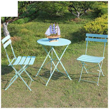 Load image into Gallery viewer, Imitation vine outside table and chair combination set Outdoor garden balcony light and leisure folding table and chair