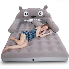Load image into Gallery viewer, Inflatable Dual Bed Folding Totoro Shape Airbed Portable Queen Beds Multi-function Airsofa with Thickened Soft Flocking Surface
