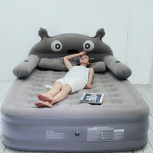 Load image into Gallery viewer, Inflatable Dual Bed Folding Totoro Shape Airbed Portable Queen Beds Multi-function Airsofa with Thickened Soft Flocking Surface