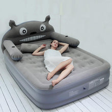 Load image into Gallery viewer, Inflatable Dual Bed Folding Totoro Shape Airbed Portable Queen Beds Multi-function Airsofa with Thickened Soft Flocking Surface