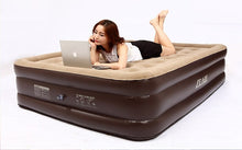 Load image into Gallery viewer, Inflatable Queen Size And Single Air Bed Double Air Mattress With Electric Pump Comfortable Flocking Airbed Guest &amp; Indoor Use