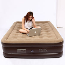 Load image into Gallery viewer, Inflatable Queen Size And Single Air Bed Double Air Mattress With Electric Pump Comfortable Flocking Airbed Guest &amp; Indoor Use