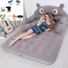 Load image into Gallery viewer, Inflatable air bed double household air cushion sofa lazy bed cartoon cute bed folding single inflatable bed