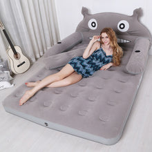 Load image into Gallery viewer, Inflatable air bed double household air cushion sofa lazy bed cartoon cute bed folding single inflatable bed