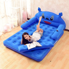 Load image into Gallery viewer, Inflatable air bed double household air cushion sofa lazy bed cartoon cute bed folding single inflatable bed