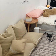 Load image into Gallery viewer, Ins Net Red Korean Six-grid Creative Lazy Sofa Bed Bedroom Tatami Floating Window Mattress Folding Sand Sending Pillow