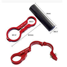 Load image into Gallery viewer, KOWELL 22MM Handlebar Extender Lamp GPS Phone Bracket Holder For Motorcycle E-Bike Bicycle Carbon fiber + CNC Aluminium Alloy