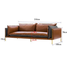 Load image into Gallery viewer, Karois-118 Nordic Office Sofa Meeting Business Reception Light Luxury Conference Leather Three-person Office Sofa