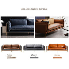 Load image into Gallery viewer, Karois-118 Nordic Office Sofa Meeting Business Reception Light Luxury Conference Leather Three-person Office Sofa