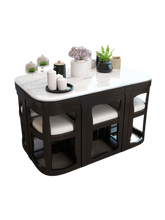 Load image into Gallery viewer, Karois Cl22 Modern Minimalist Marble Home Rectangular Creative Solid Wood Dining Table