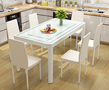 Load image into Gallery viewer, Karois Ylyxy876 Dining Table And Chair Combination Home Modern Simple Small Apartment Rectangular Glass Dining Table