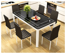 Load image into Gallery viewer, Karois Ylyxy876 Dining Table And Chair Combination Home Modern Simple Small Apartment Rectangular Glass Dining Table