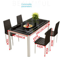 Load image into Gallery viewer, Karois Ylyxy876 Dining Table And Chair Combination Home Modern Simple Small Apartment Rectangular Glass Dining Table