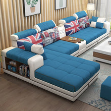 Load image into Gallery viewer, Karois8060 Fabric Sofa Size Apartment Living Room Fully Equipped Corner Removable And Washable Leather Sofa Combination